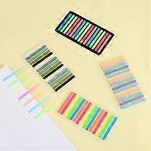 5pcs Transparent Sticky Notepads Fine Tabs Fluorescent Self-Adhesive Sticky Notepads Thin Text Marker Tabs For Annotating