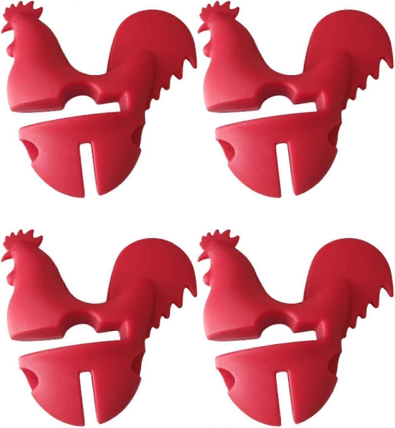 4pcs Silicone Pot Lid Holder Anti-overflow Device Multi-purpose Lid Lifter Steam Release for Pot Practical Kitchen Accessory