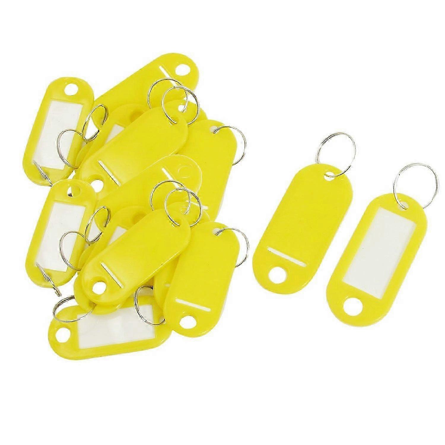 20pcs Key ID Tags with Metal Rings, Name Labels for Keys, Luggage, Pets