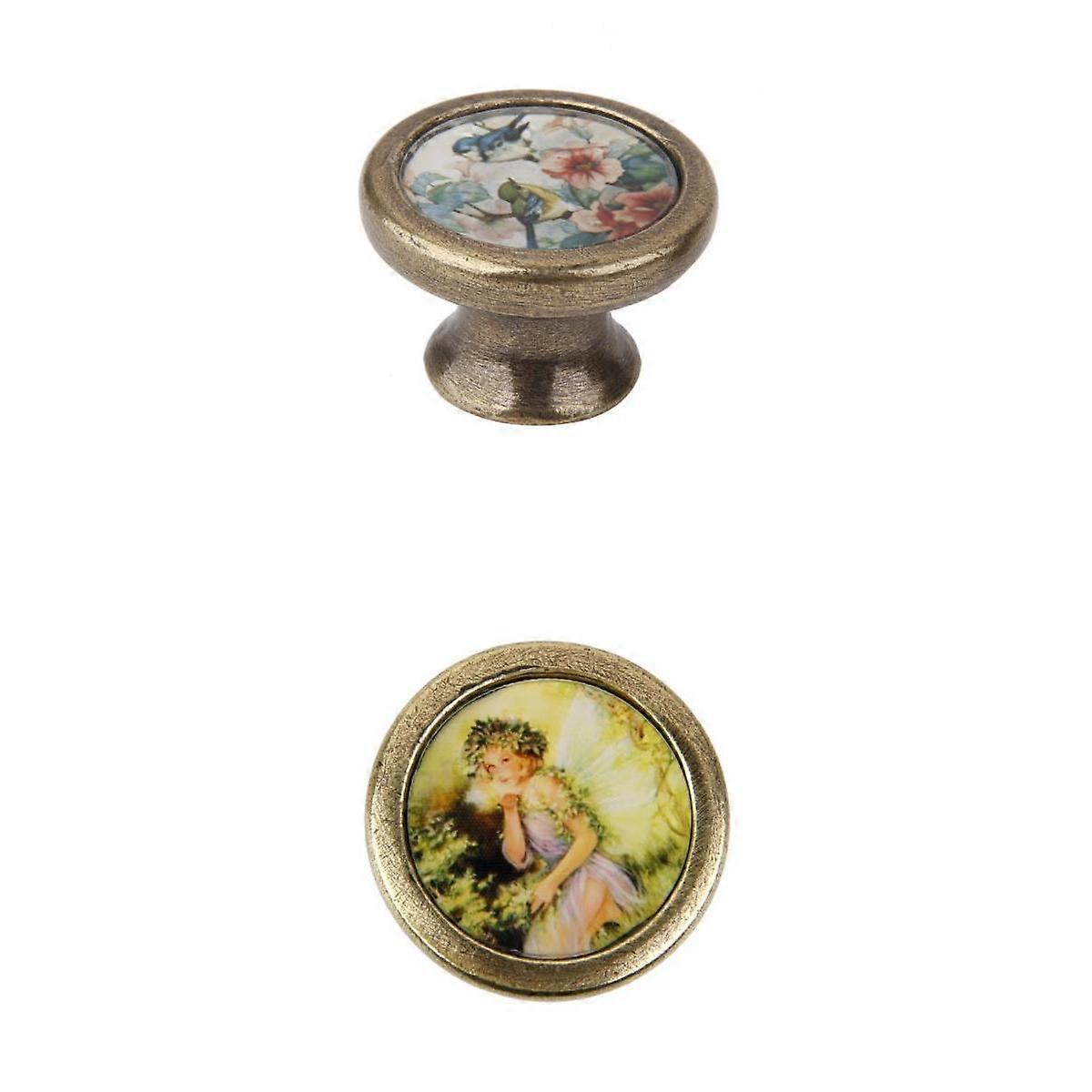 2 Pieces Retro Style Door Pull Cupboard Drawer Handle Knobs