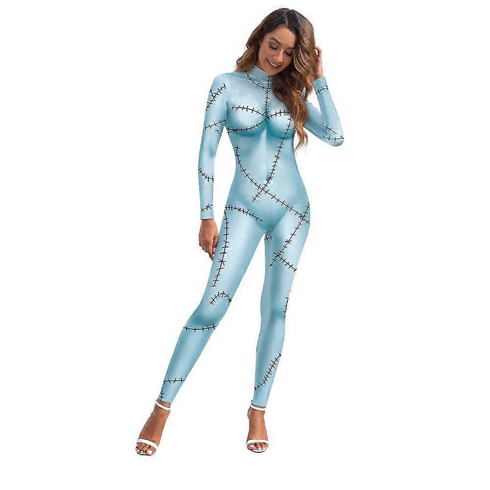 WomenS Sally Costume Jumpsuit The nightmare before christmas inspired cosplay bodysuit