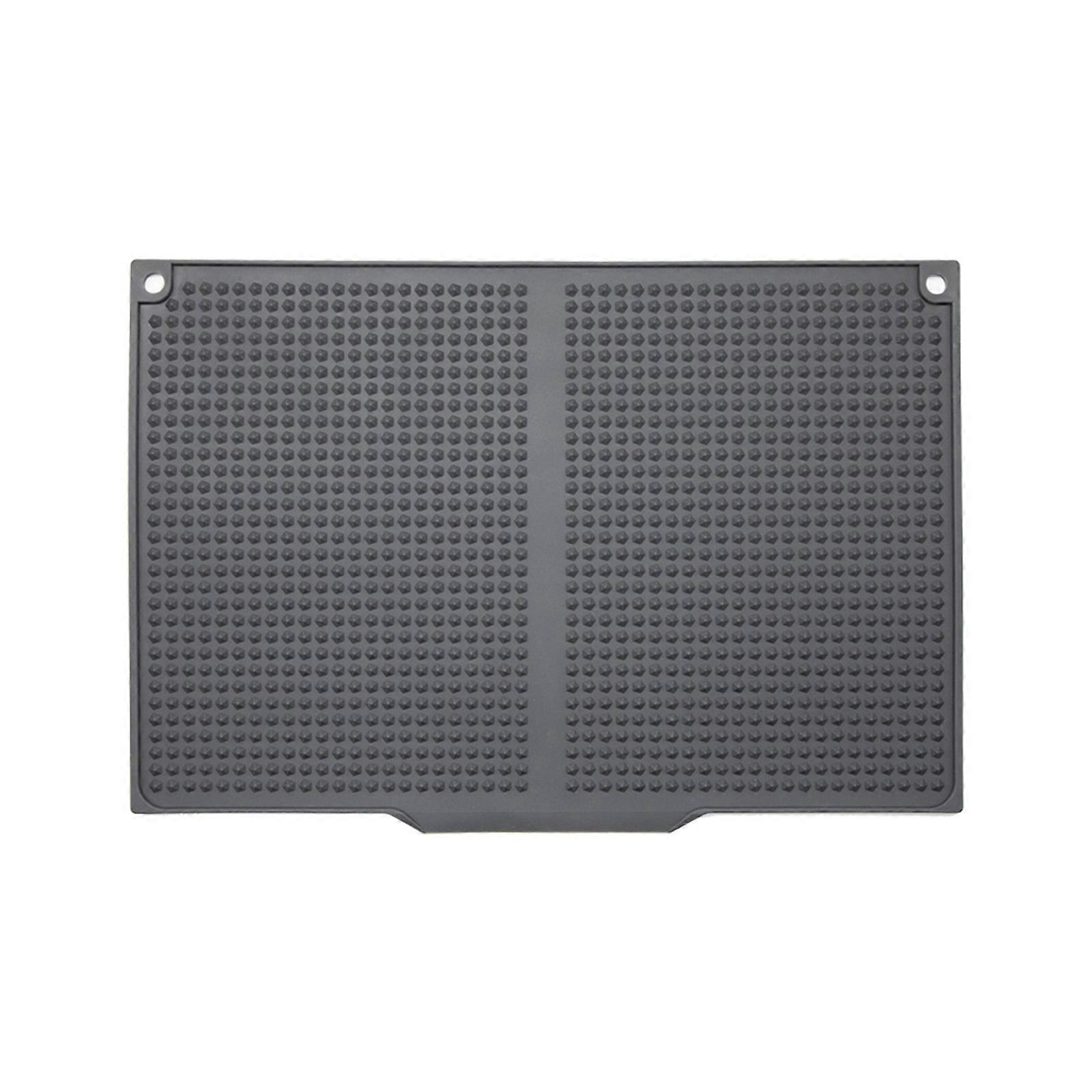 Silicone Drain Mats with Unique Pentagonal Designs Dish Drying Pad Kitchen Drain Pad for Efficient Draining Water