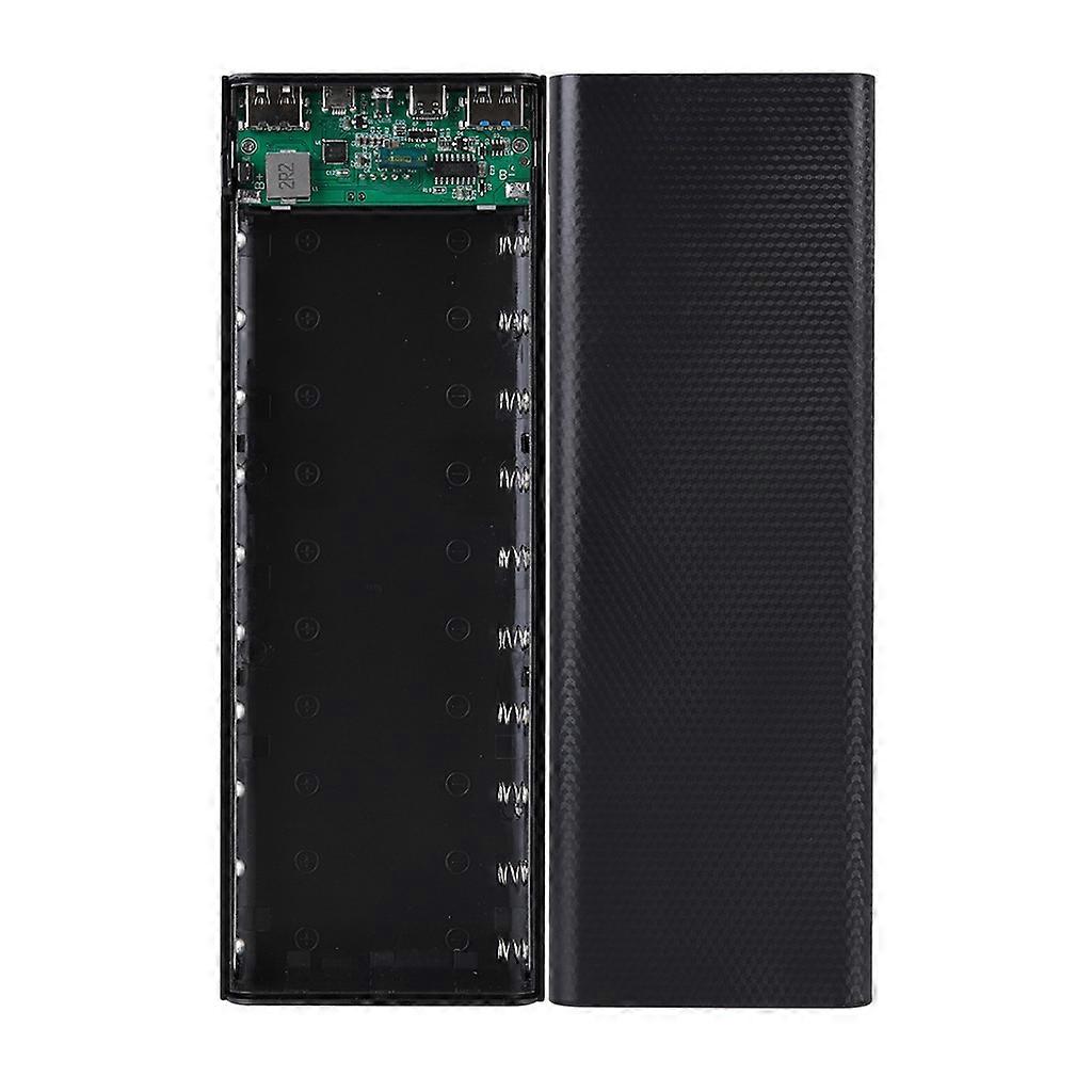10x 18650 Power Bank for Case External for QC 3.0 Battery Charge Storage Box for Shell Portable Charger Battery for Shel Black