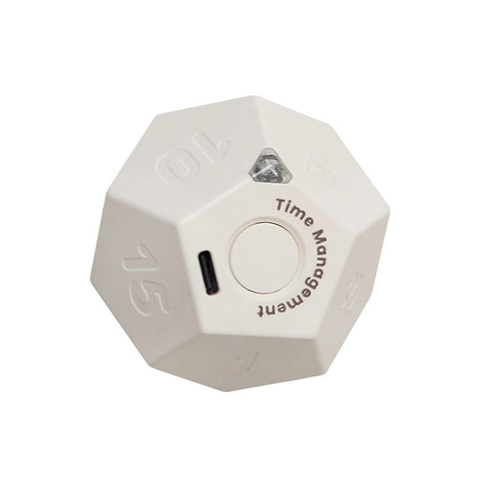 Unique Cube Shape Timer 1-60Minutes Flip Timer Kitchen Exercise Timer Countdown-Settings-Time Management Tool StudyTime  White