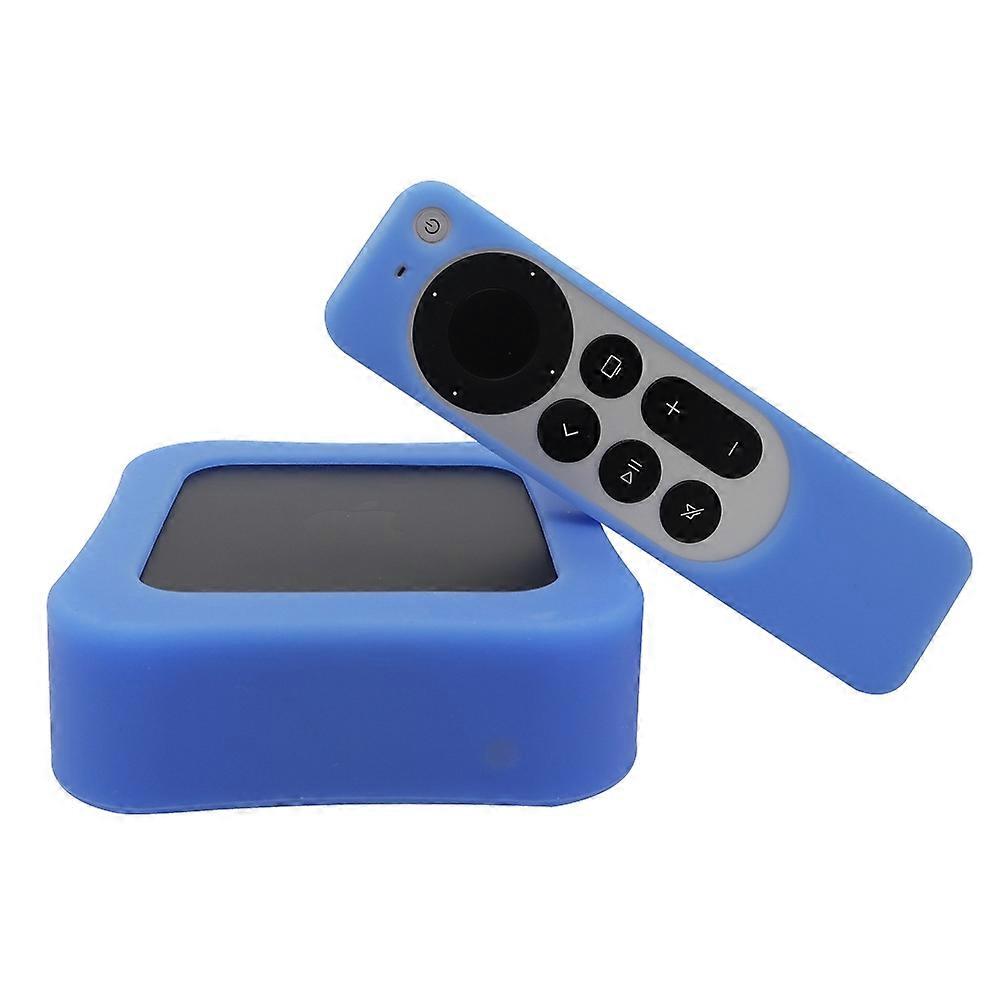 2Pcs/Set For Apple TV 4K 2022 Set-top Box Protective Cover+Remote Control Silicone Case