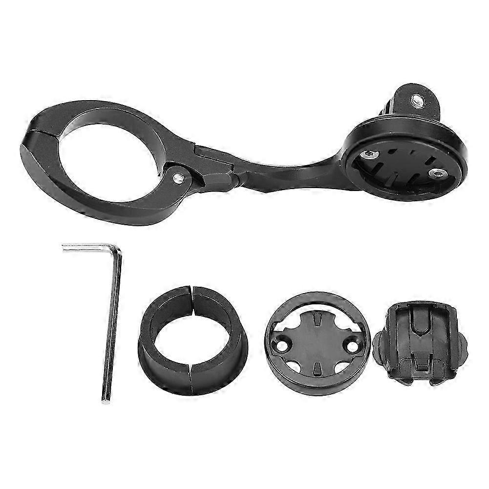 Aluminium Alloy Bicycle Odometer Computer Extension Mount with Adapter for Bikes, Compatible with Various Brands (Black)