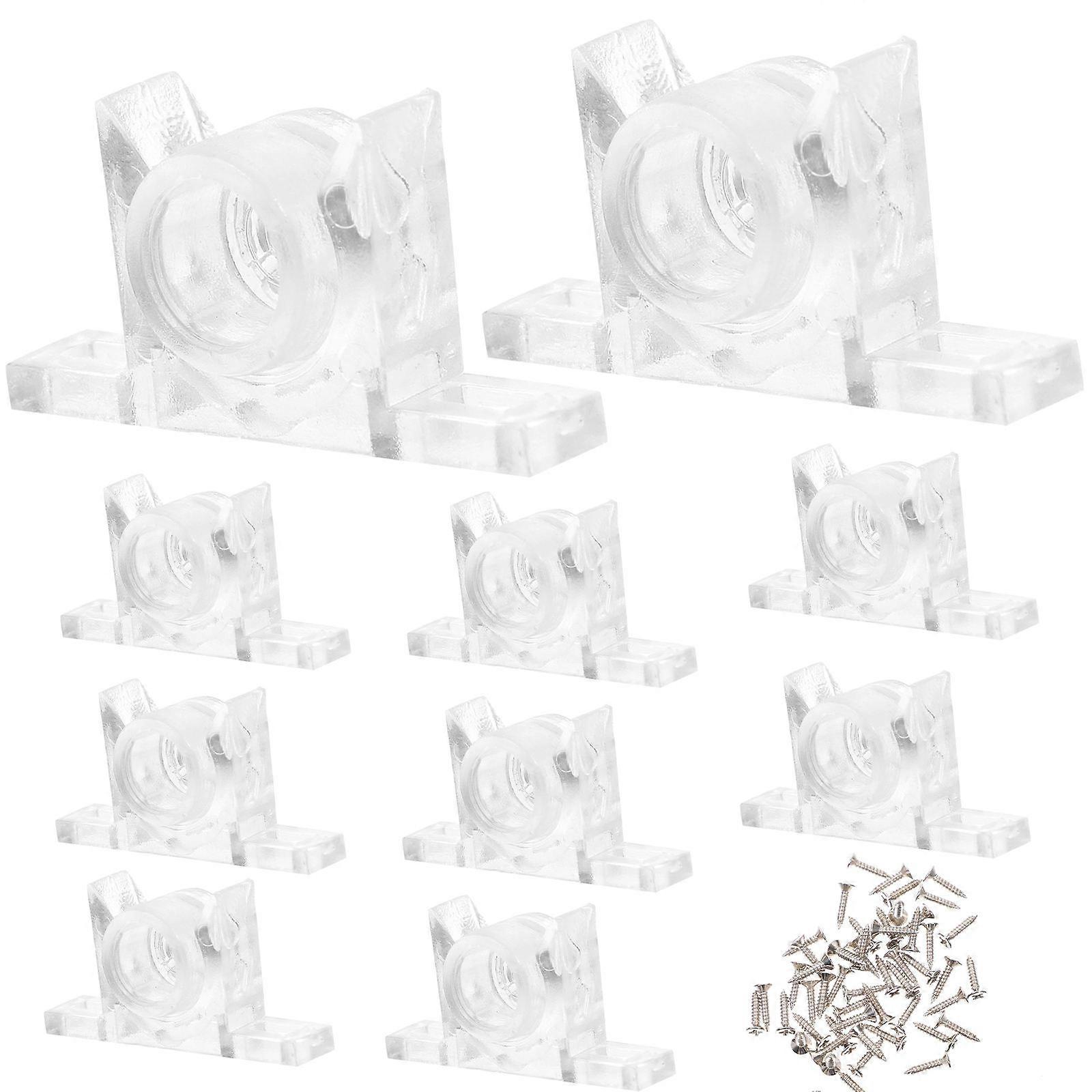 Transparent Cabinet Closer Clips with Screws – 10 Sets for Easy and Firm Front Drawer Installation, Suitable for Kitchen, Wardrobe, and Cabinet Door