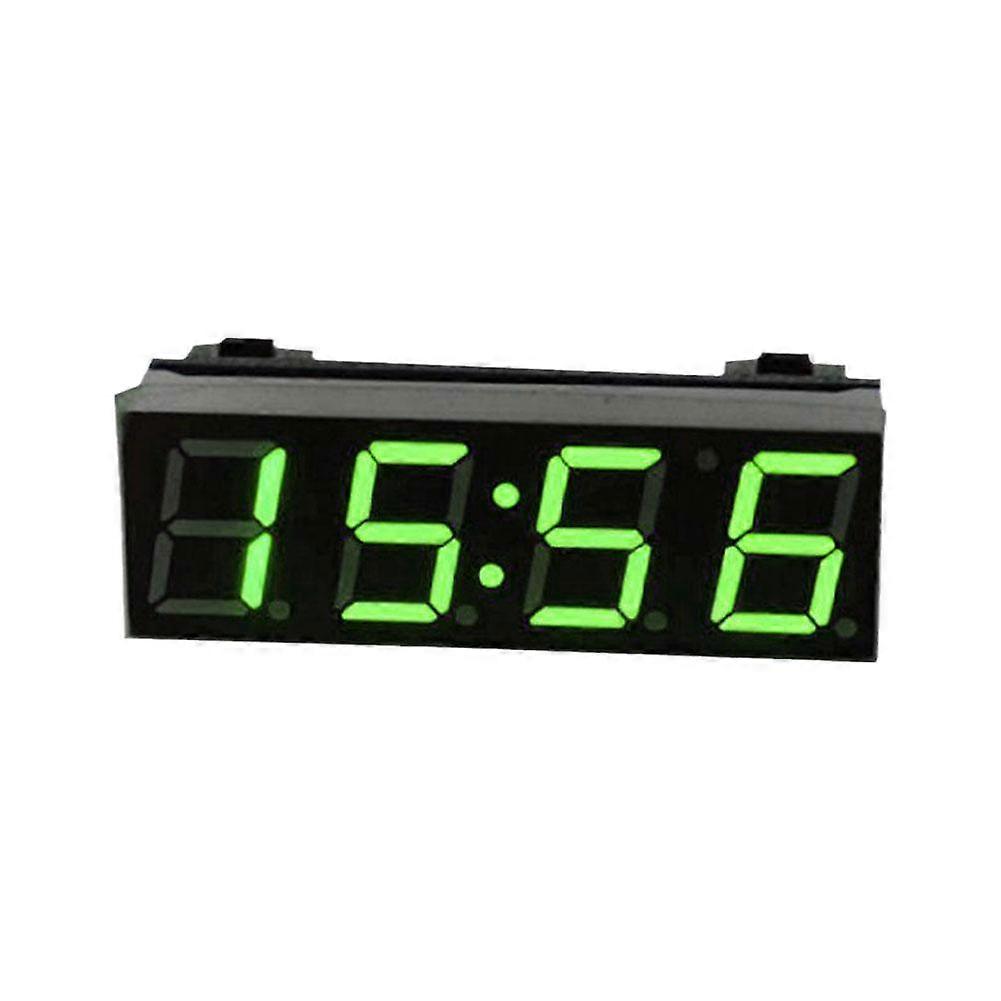 Digital Car Clock Thermometer Voltmeter 3in1 with Blue Red Green Backlight and Backup Battery