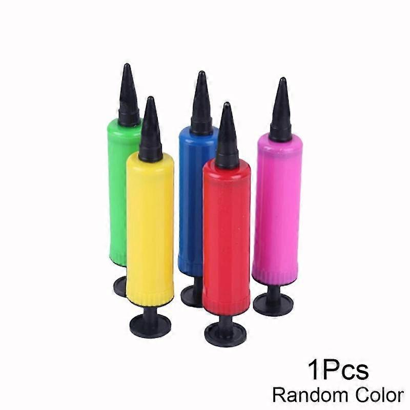 Color Random (A) $One for one portable mini air pump hand push air pump small manual balloon air pump children's cartoon toy plastic
