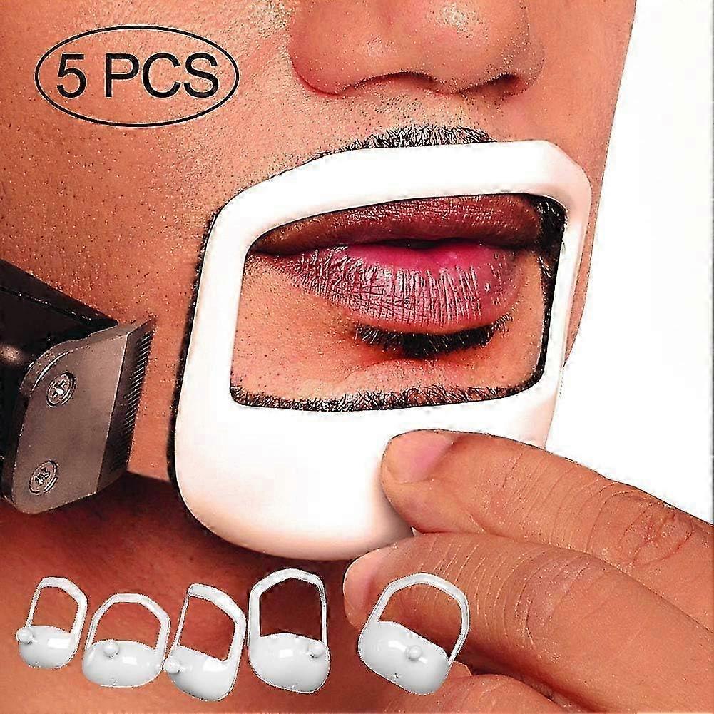 5PCS Styling Shaving Shaper Tool, Beard Comb Goatee Template, Ideal Grooming Gift for Men - Simple to Use and Convenient