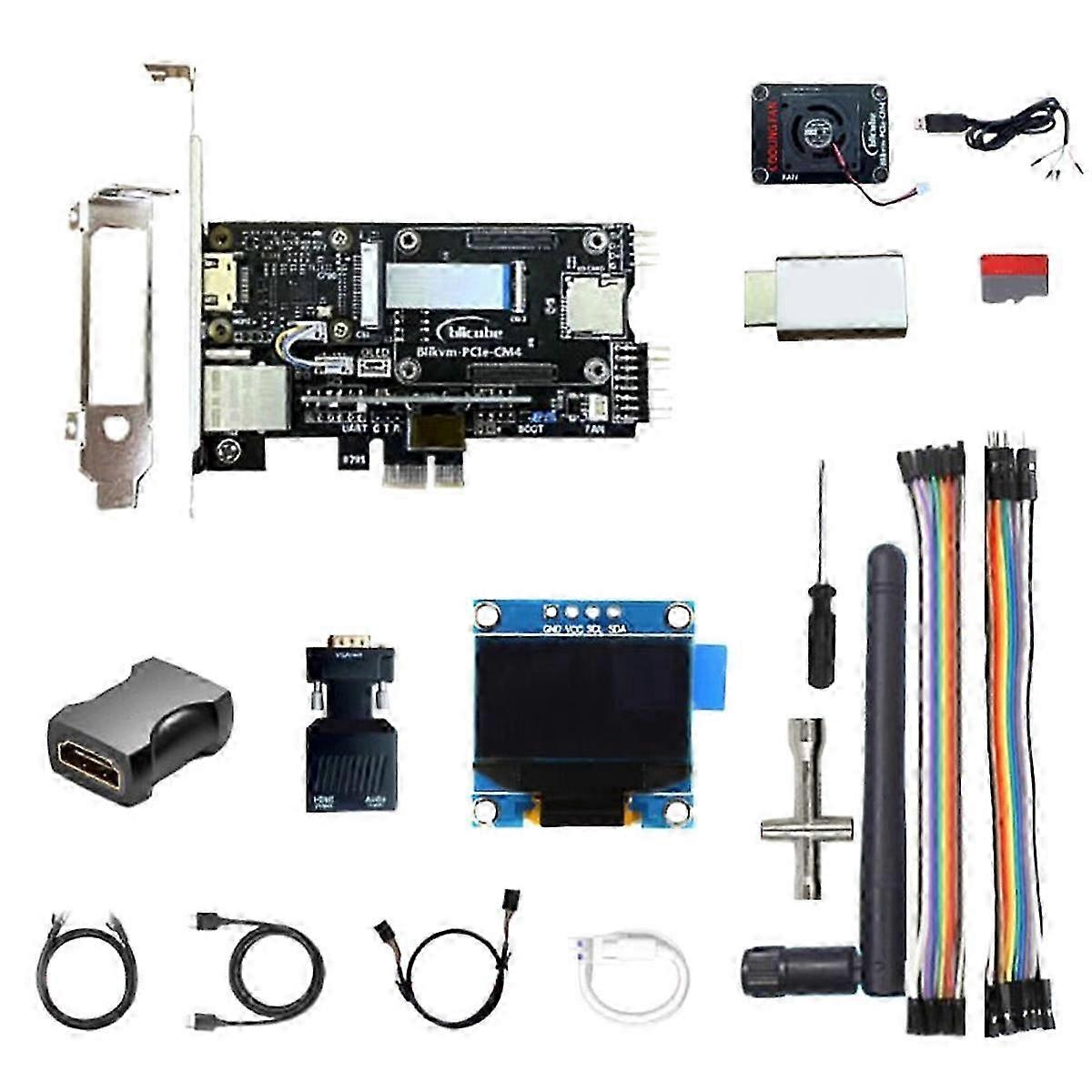 Blikvm Pcie "kvm Over Ip" Remote Control For Cm4 With Poe -compatible Interface