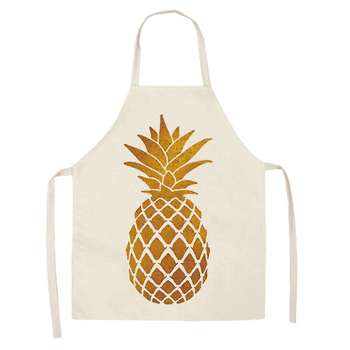 Cute Cartoon Pineapple Pattern Waterproof Cooking Apron Kitchen Tool 2025