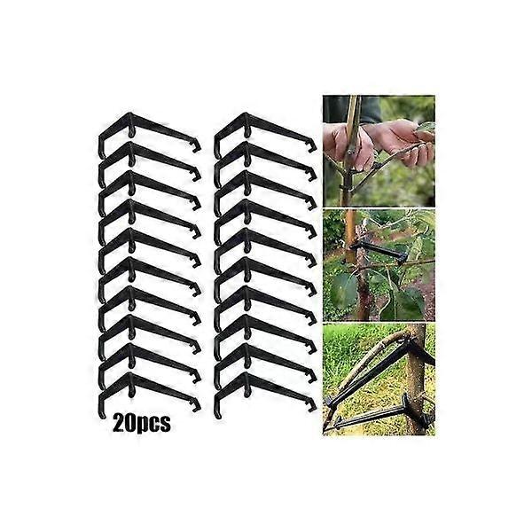 Branch spreaders for fruit trees, 20 pcs, black plastic