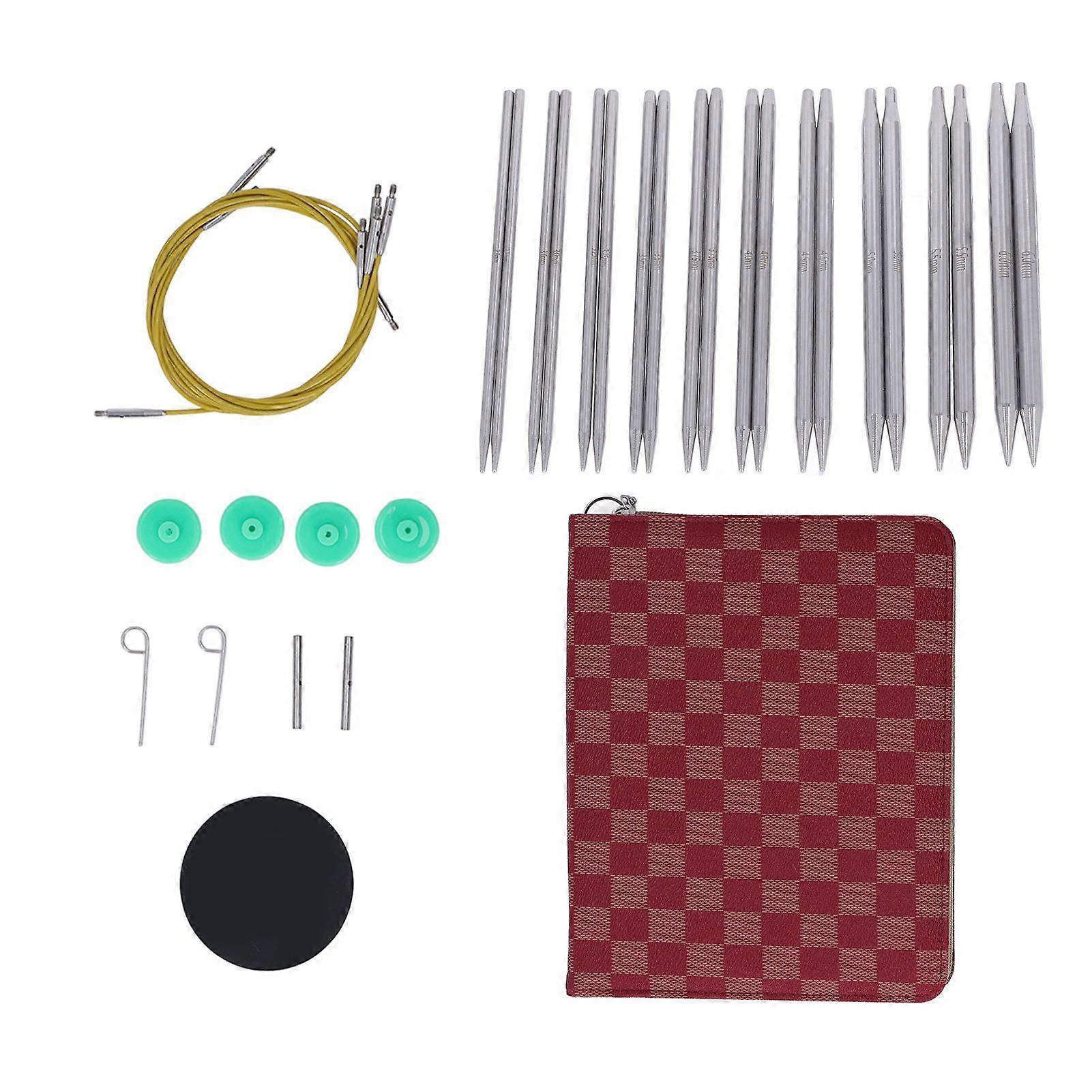 2025 Latest Model  10 Pairs Interchangeable Circular Knitting Needles Set