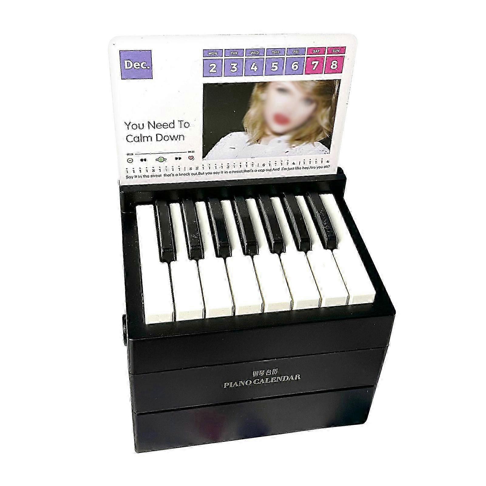 Swift Piano Calendar 2025 with Music Sheets Cute Collectible Swift Mini Piano Toy Fan Collection for Kids Teens Adults