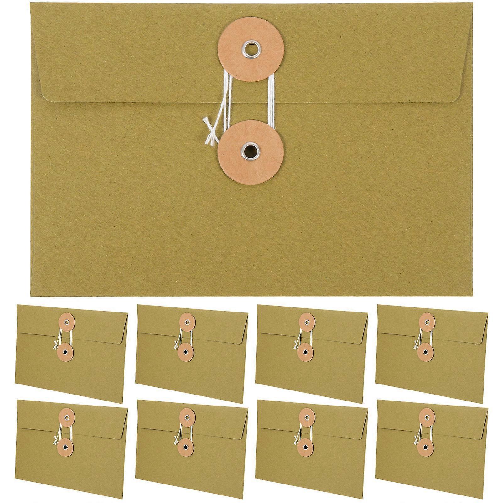 Paper Document Folders, Sturdy Bags with Tie Strings for Managing Forms and Records