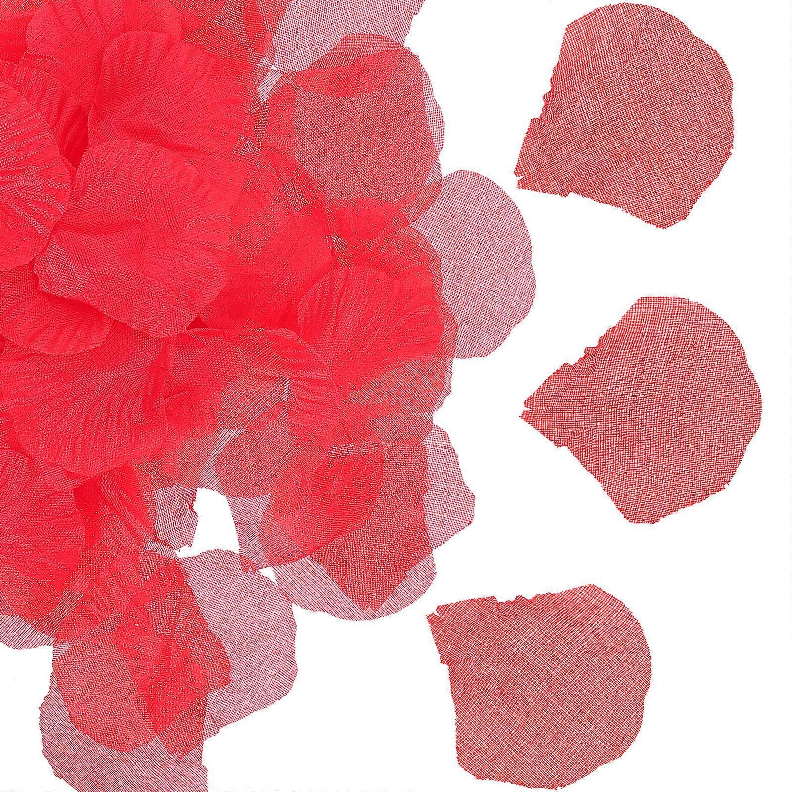 Simulation Rose Petals Red Silk Cloth For Birthday Romantic Atmosphere 1000Pcs