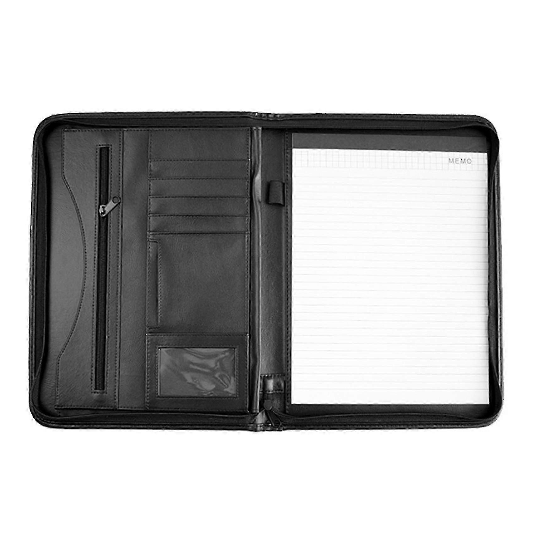 A4 Pu Leather Folder Multi-function Office Organizer Planner Notebook School Office Folder For Docu