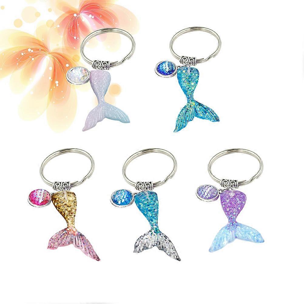 Key Chain Pendant Mermaid Shape Simple Design Ideal For Gifting Bag 5Set