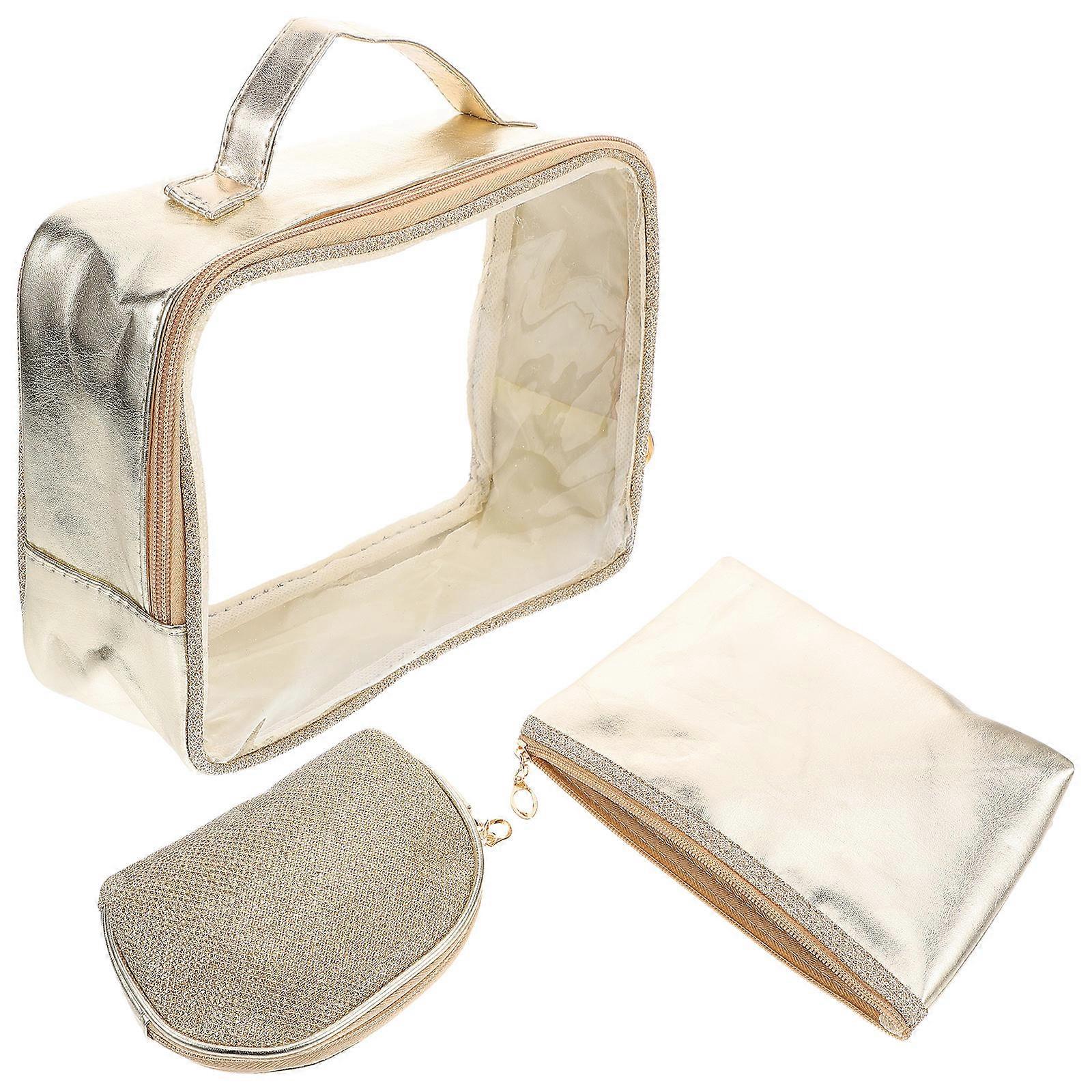 حقيبة مكياج نسائية حقيبة مكياج ذات سعة كبيرة تصميم أنيق مكتب السفر 1 مجموعة