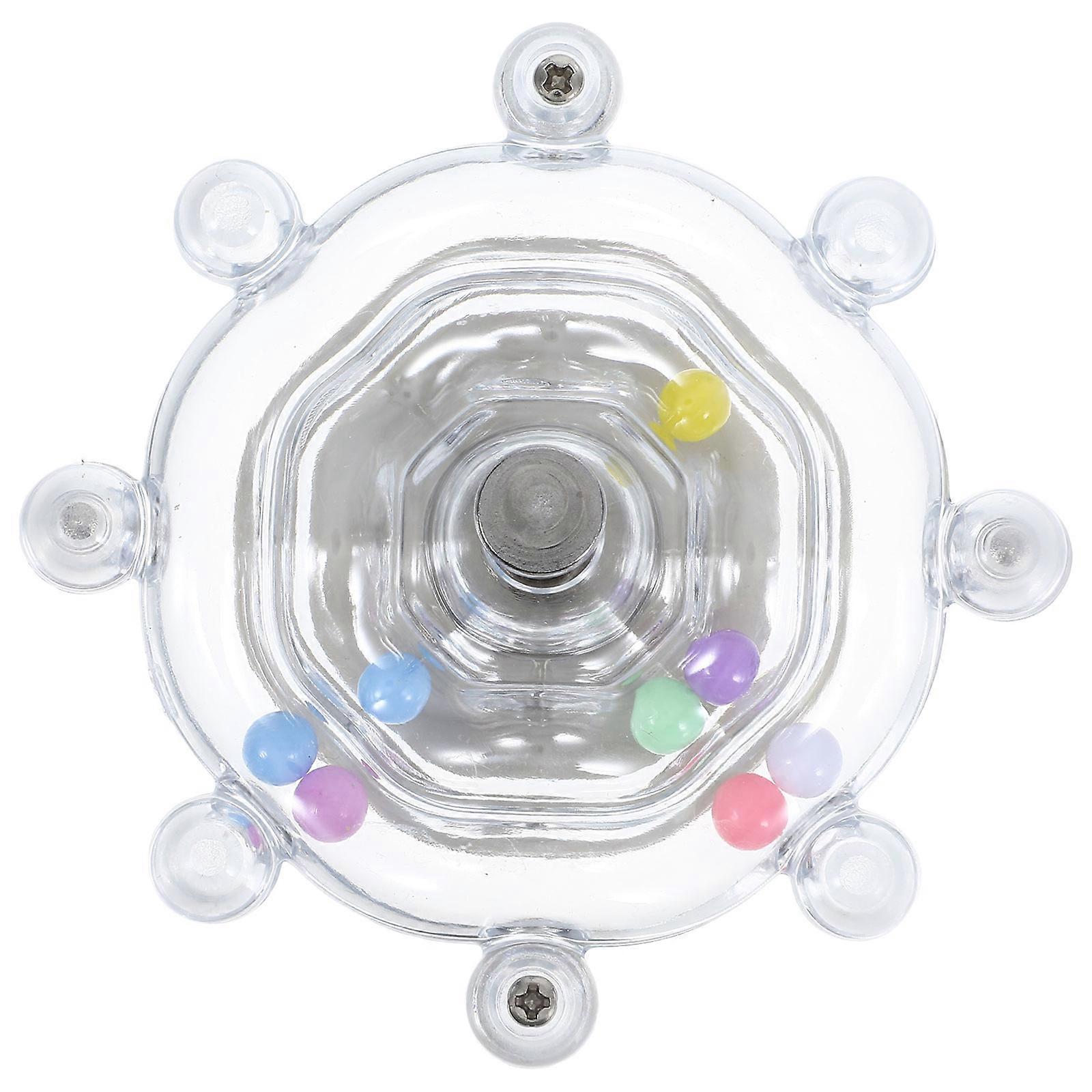Parrot Wheel Toy Bird Swivel Wheel Rotating Interactive Chewing Exercise Transparent 7.80X7.80X5.50CM 1Set