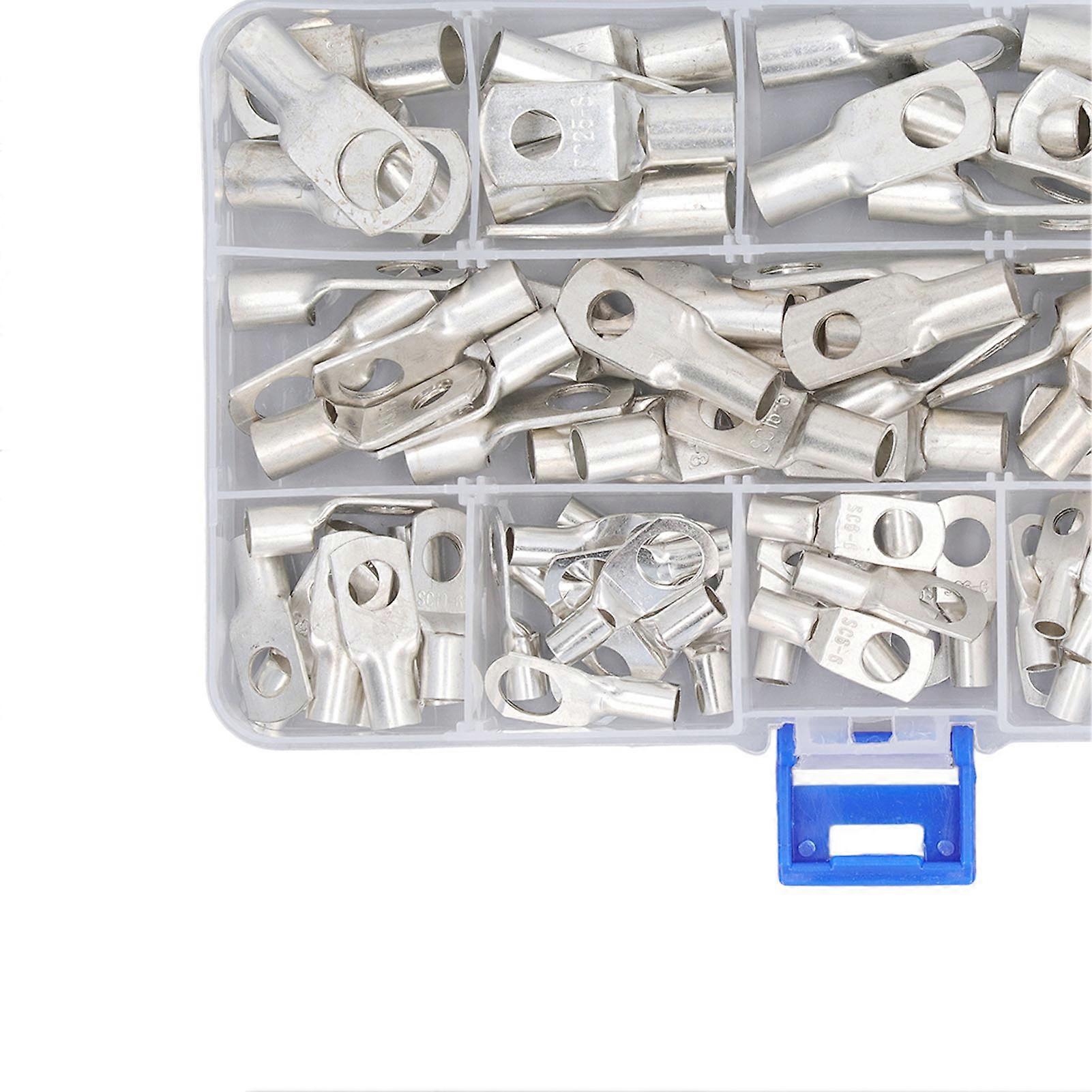 220 Pcs ABS Heat Resistant Copper Wire Terminals with Storage Box for Solar System