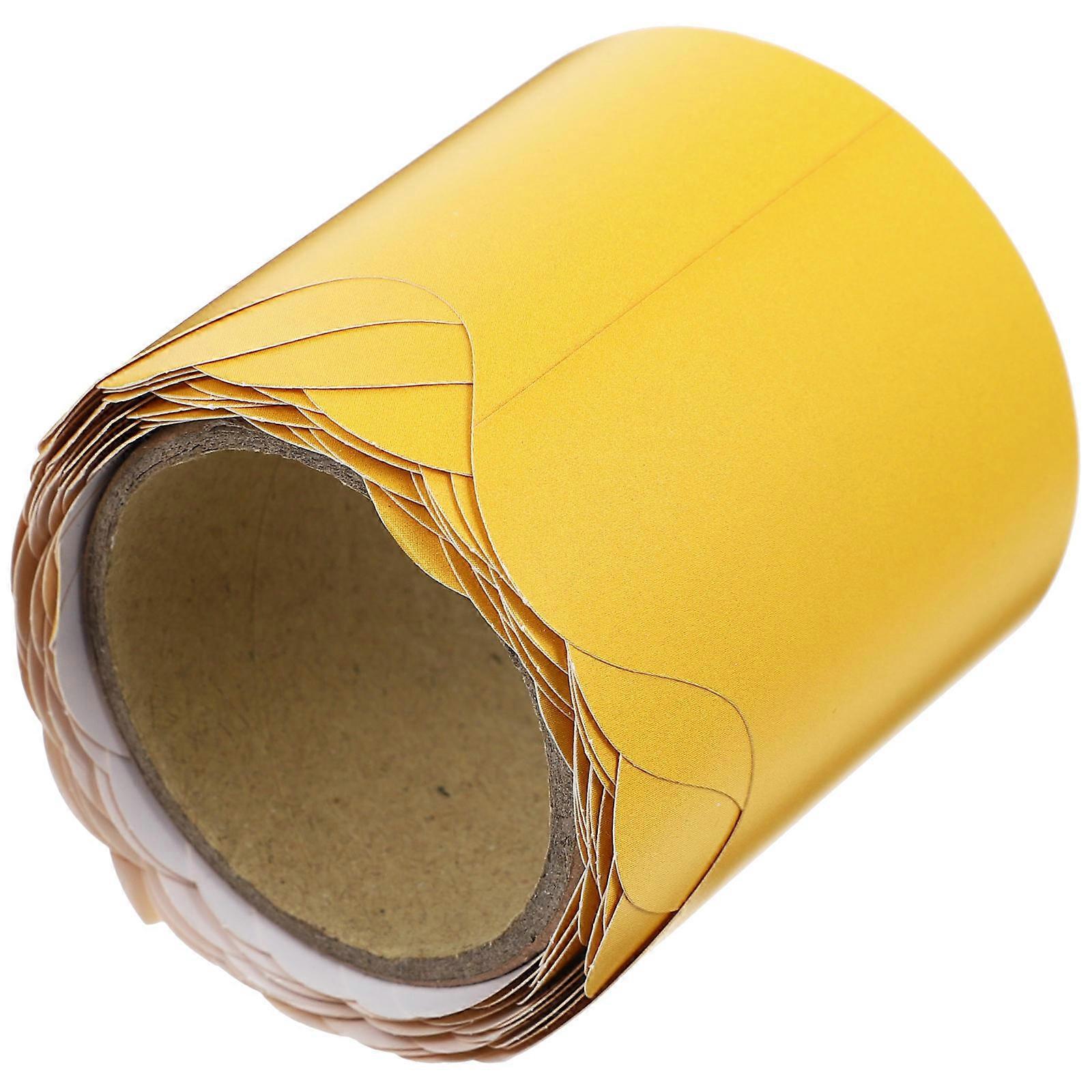 装飾的な掲示板ボーダートリム黒板紙ロール壁の装飾黄色500.00X5.80X0.10cm防水1パック