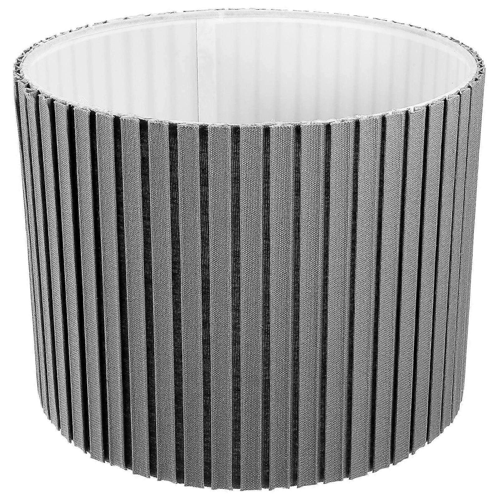 Grey Drum Cloth Lamp Shade Replacement for Bedside Table Lamps – Modern & Chic Decorative Design for Bedroom, Living Room, and Nursery – Easy to