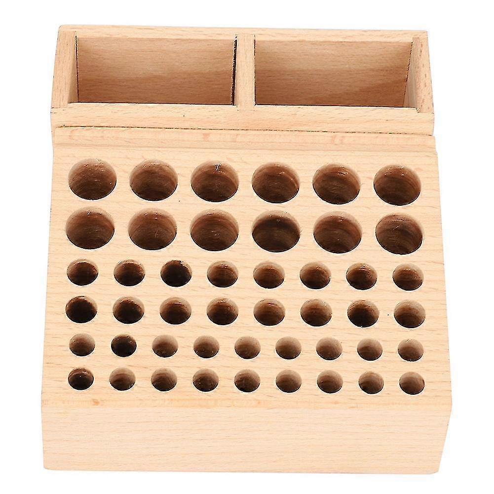 48 hål förvaringsställ läder hantverk verktygshållare låda läder DIY verktygshållare fodral <br>(48 hål rack) SZRH