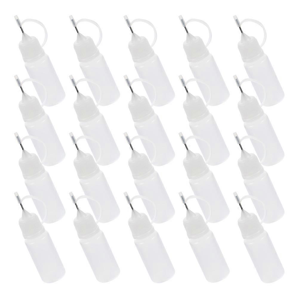 20 Pcs Glue Applicator Bottles with Easy Squeeze Liquid Dispensing for DIY Crafting, Oils, and Paint – Pre Assembled, Versatile Fine Application