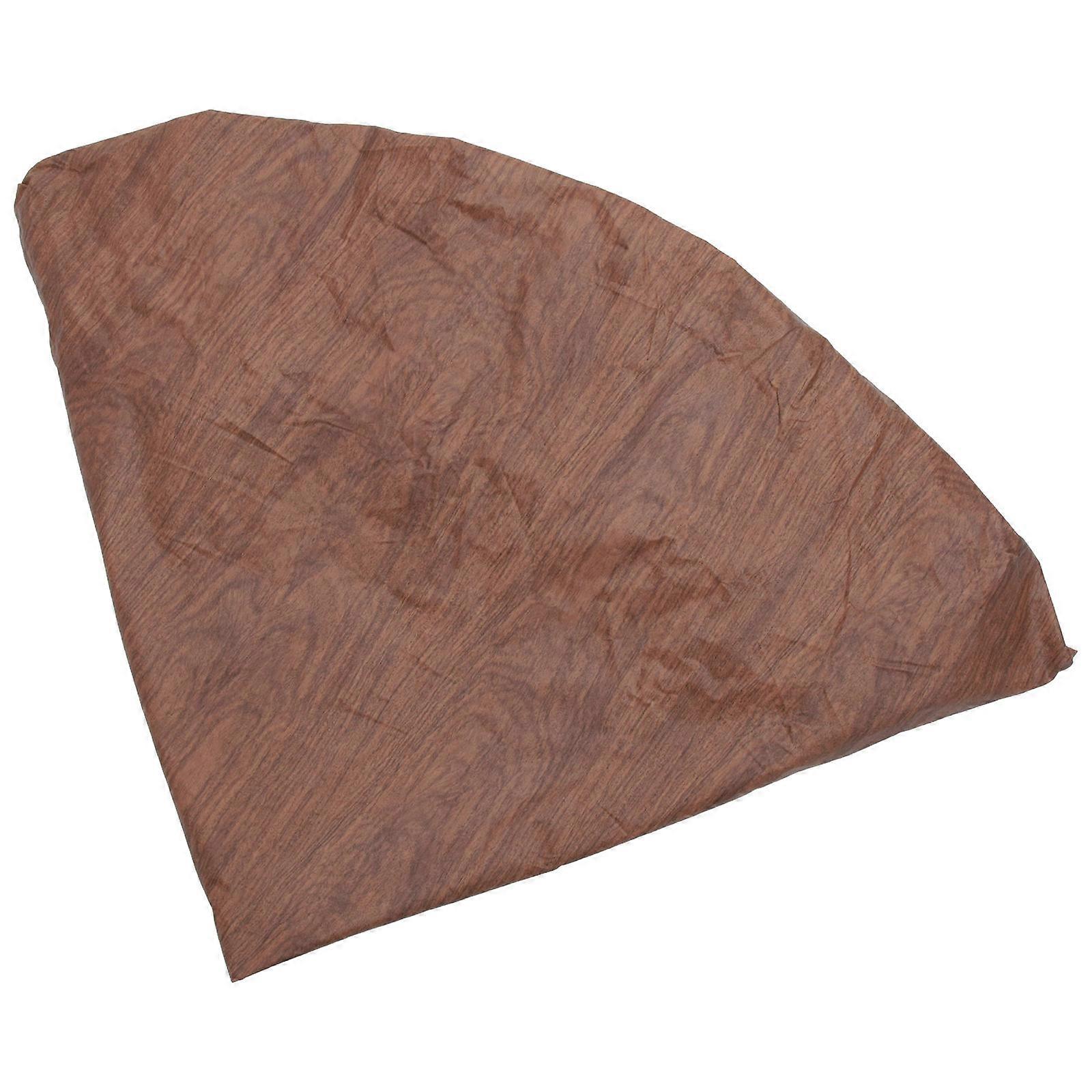 Round Fitted Tablecloth For Round Table Brown Pvc Table Cloth Waterproof Easy To Clean Flannel Backed 1Pack