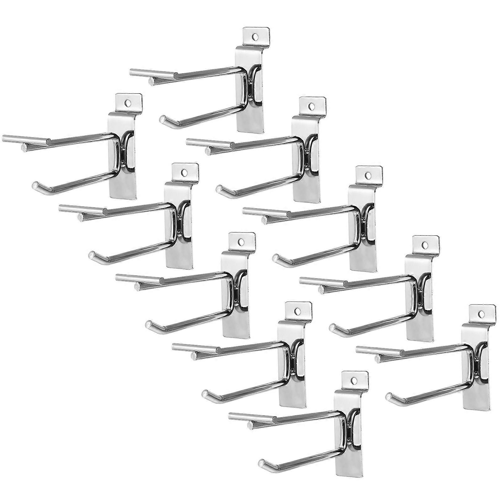 Utility Hooks Heavy Duty Hooks Garage Storage Hooks Silver 10X7.7X0.6CM Storage 10Pcs