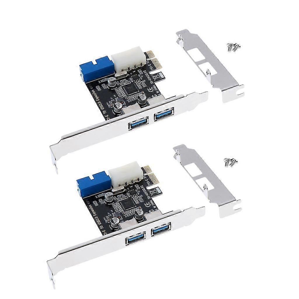 2x 19Pin PCI-E PCI Express to USB 3.0 Expansion Card Adapter Converter