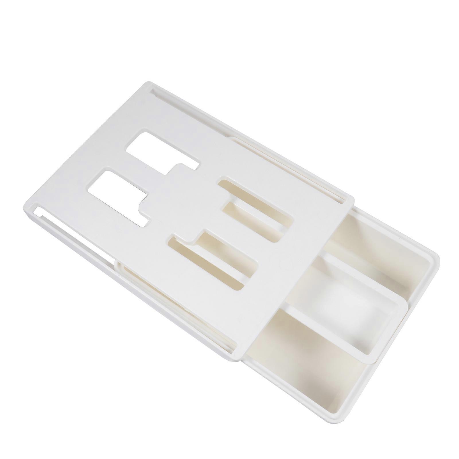 Under Shelf Organizer Self-Adhesive Under Desk Drawer Stationary Container For Bedroom Use Size S 26.00X12.60X4.70cm ABS Material 1Pack