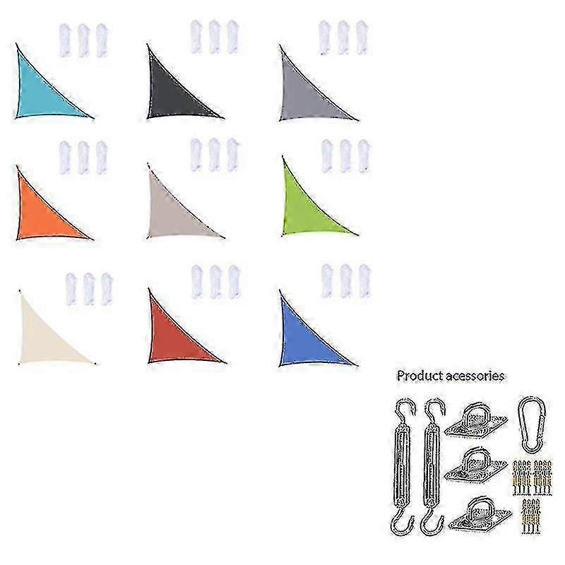 Waterproof Triangular Shade Sail for Garden, Patio, Pool, Camping, and Outdoor Use