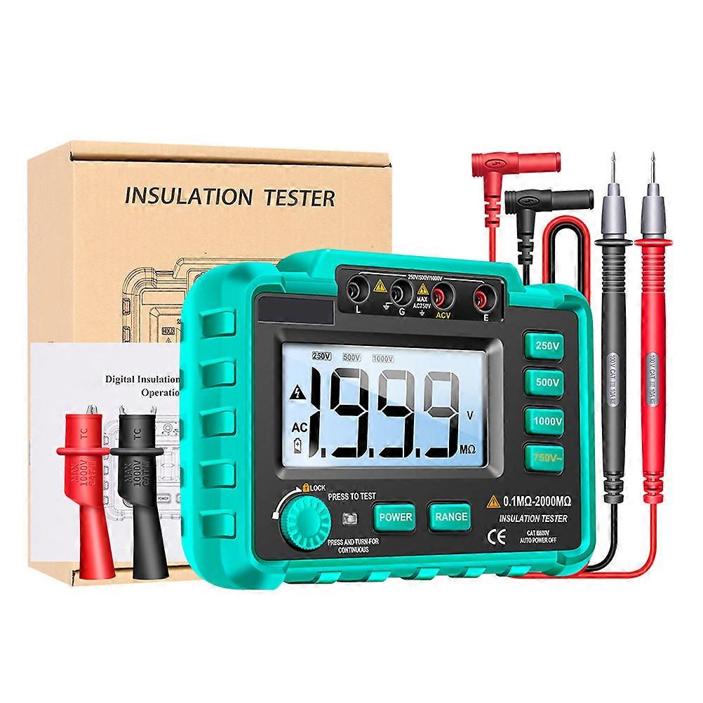 Insulation Tester Megohmmeter For Electricians With Voltage Measurement And Dust Proof 1Set