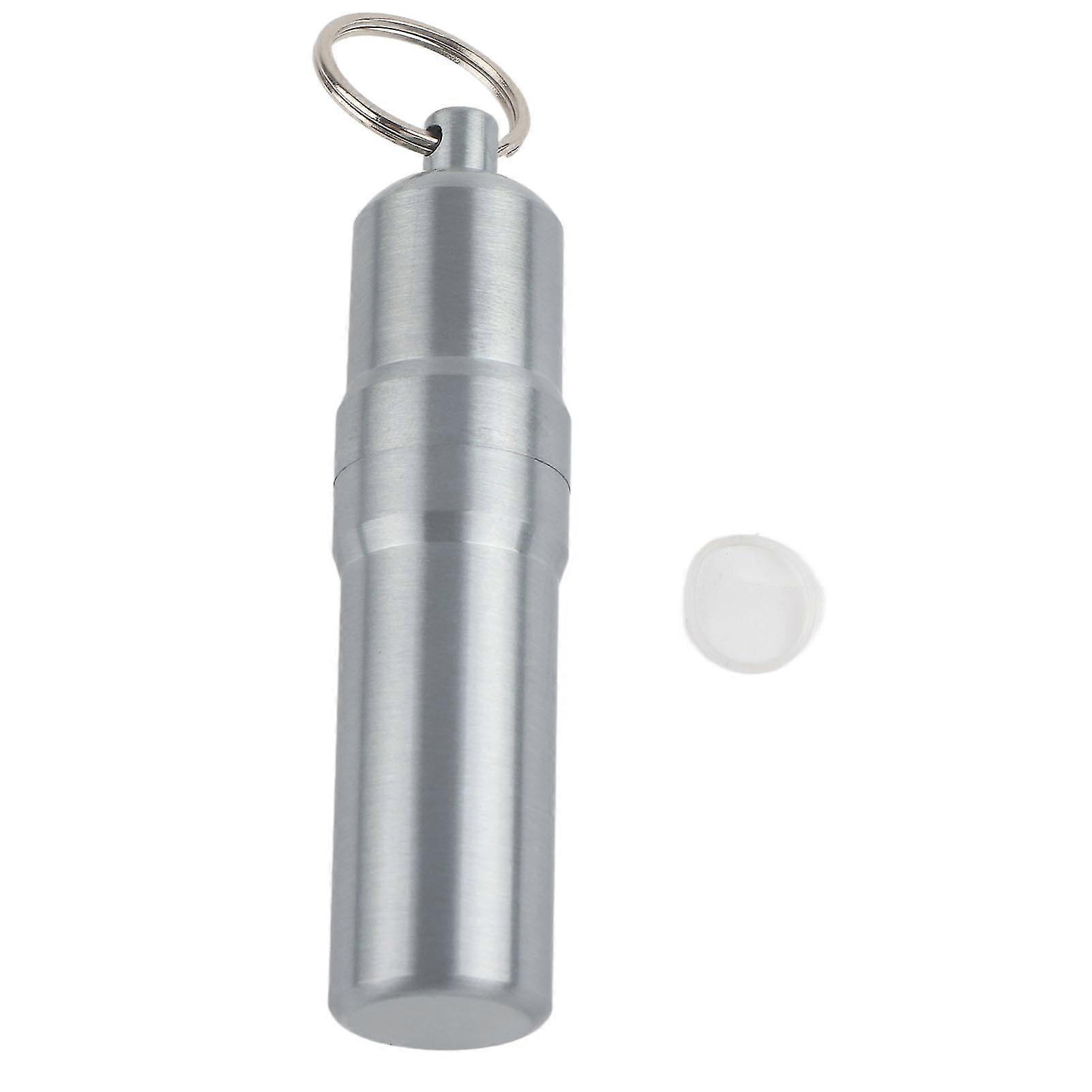 Round Mini Cigarette Holder with Key Ring for Outdoor Use - Compact Pocket Box Design for Easy Carrying and Convenience