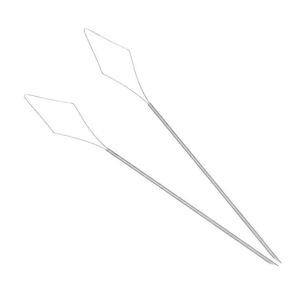 Hair Use Crochet Hook Dreadlocks Crochet Needles Braiding Tool For Various Hairstyles 2Pcs Silver