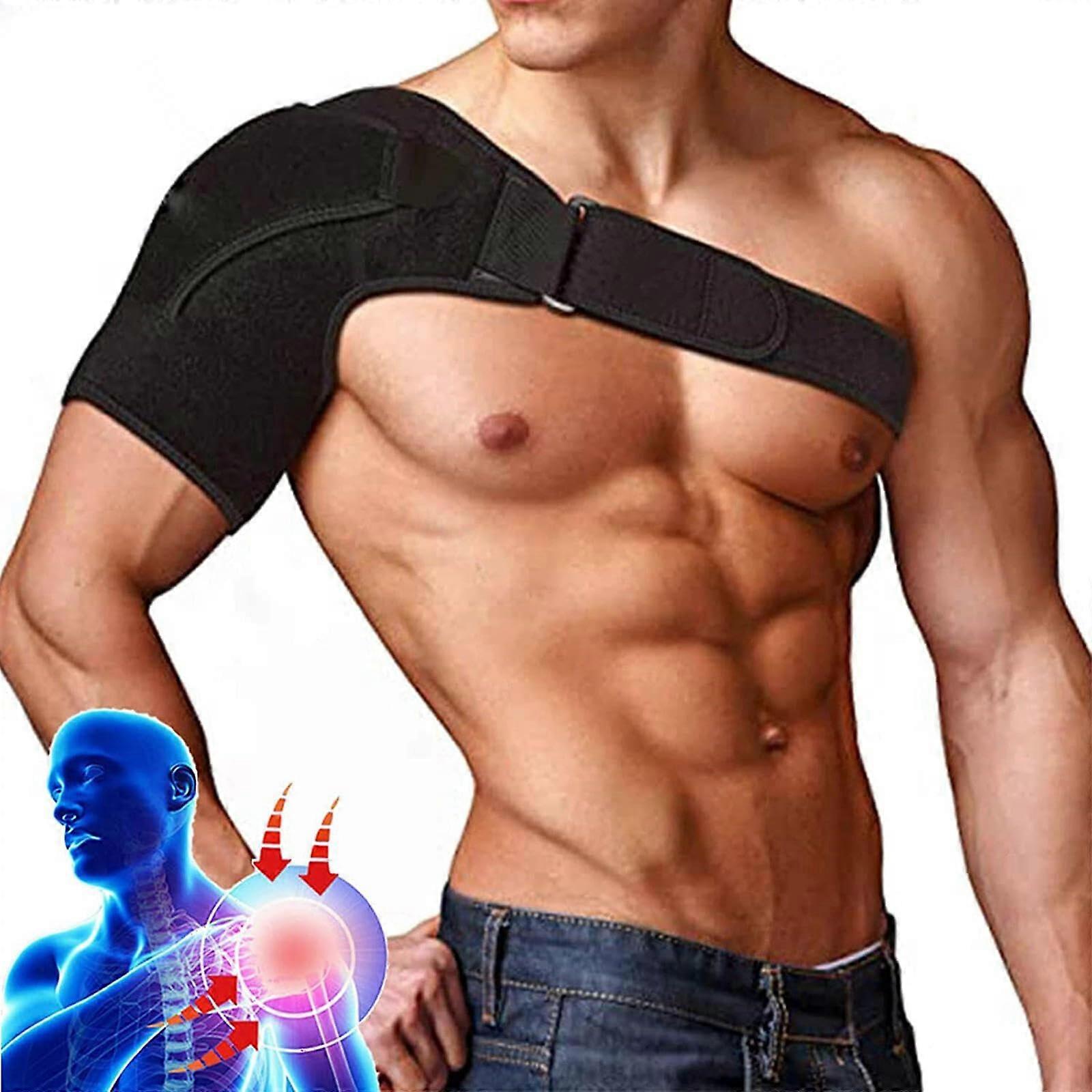 Adjustable Shoulder Support - Breathable Neoprene Shoulder Compression Cuff for Labrum Tear & Joint Pain Relief
