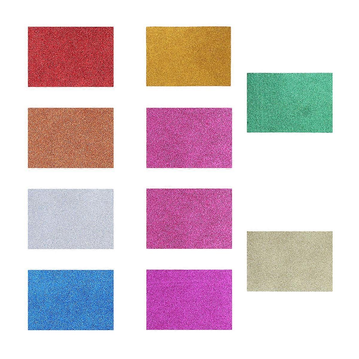 DIY Paper Glitter Card Stock Photo Album Accessory Assorted Color 30x20x0.5cm Scrapbooking 10 Sheets