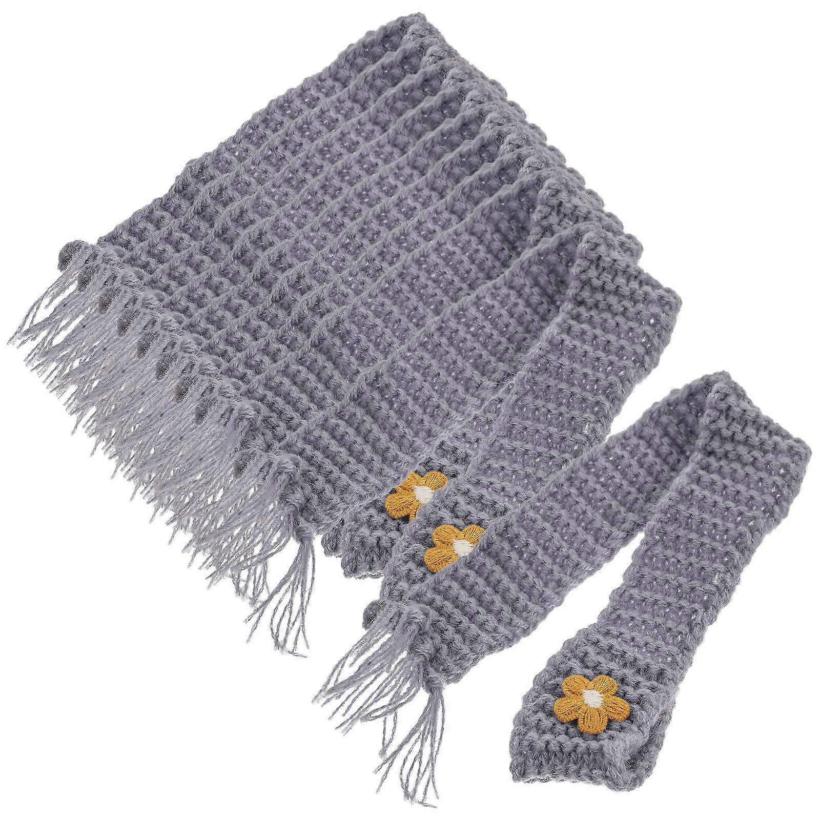 Miniature Scarf Cute Mini Scarf Adjustable Diy For Wine Bottles Grey 28.00X2.50X0.10CM 10Set