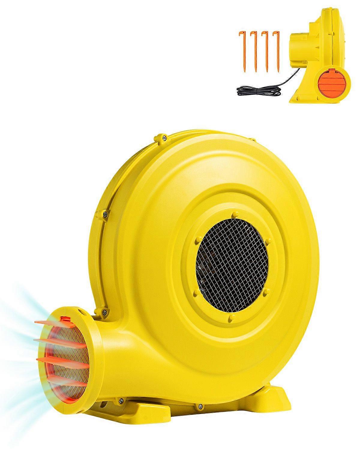 充气鼓风机,870W&950W,1.3 HP 弹跳屋鼓风机,3300RPM 弹跳城堡电动鼓风机,黄色