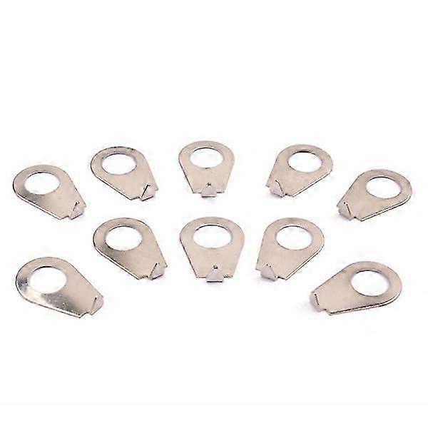 10 Pcs Guitar Bell Knob Washer Pointer Plate Steel Knob Pointers for Gibson-Style Knobs (Chrome)