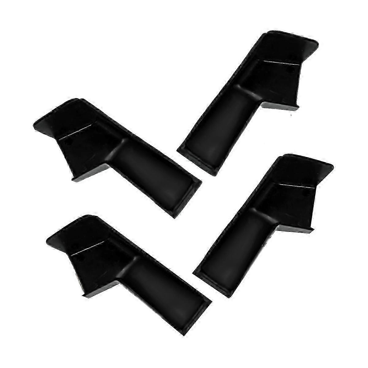RV Gutter Spouts, Rain Gutter Downspout Diverter with Extensions for RVs, Black 2 Right & 2 Left Gutters