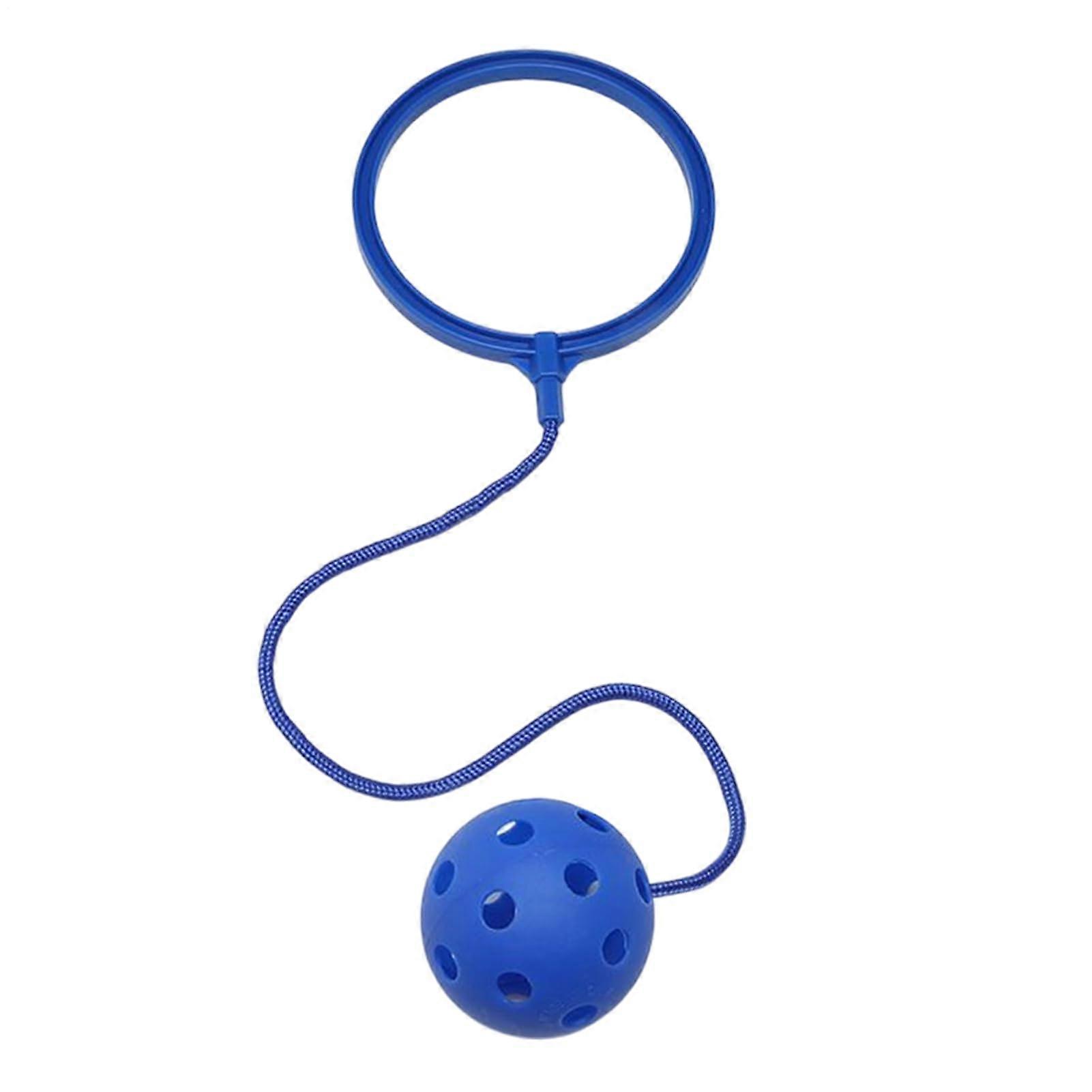 Skip the Ball Ankle Toy, Ankle Skip Ball for Children, Rotating OneLegged Swing, Soft, Jump Ring, Outdoor Exercises, Skip Toy Coordination Fit, Blue