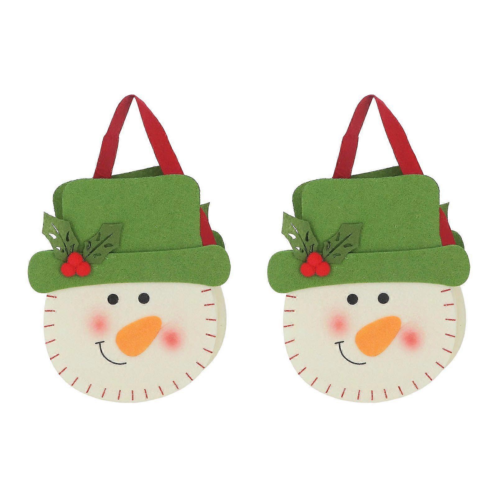 2025 أحدث طراز 2 قطعة حقيبة يد حلوى عيد الميلاد خفيفة الوزن حقيبة هدايا متينة