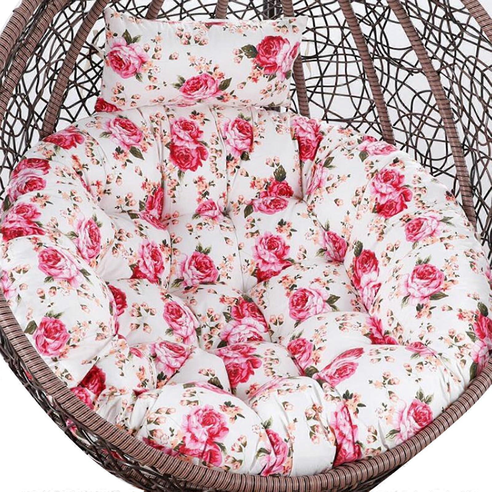 Large hammock swing chair made of willow wood, for outdoor use, garden, terrace, indoor and outdoor areas, hanging basket, chair with cushion, color B