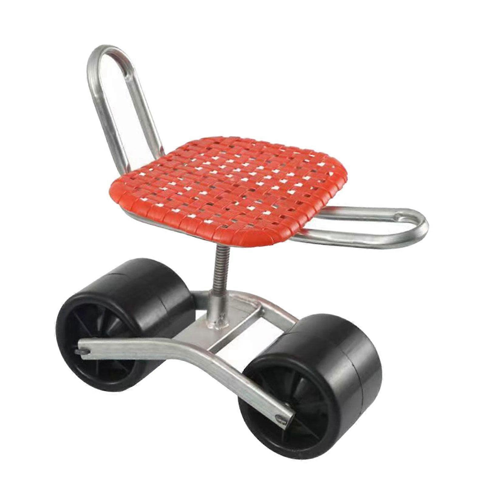 Garden Trolley Weed Stool Height Adjustable for Outdoor Lawn Care with WearResistant Backrest, Load Capacity 175kg. Load Capacity: 175 Kg.