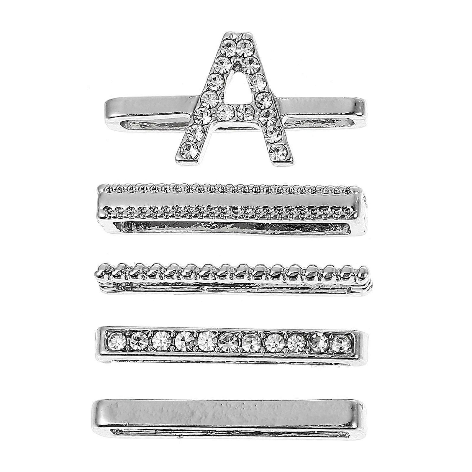 Letter Shape Watch Charms Assorted Color Suitable for Weddings and Banquets 5Pcs