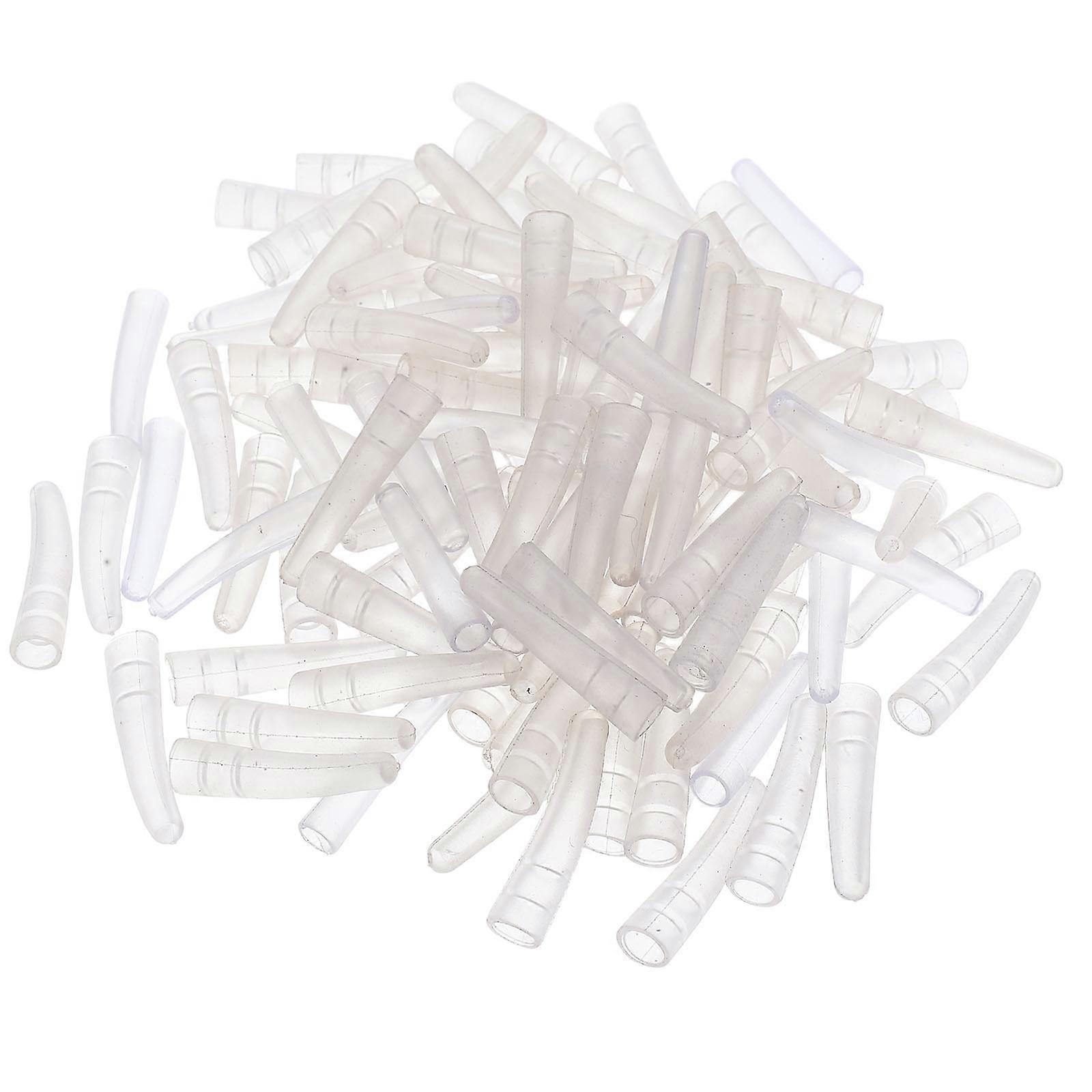Transparent Tweezer Tip Protectors Anti-Dust Non-Slip Prevent Damage for Grafting Eyelashes 100Pcs